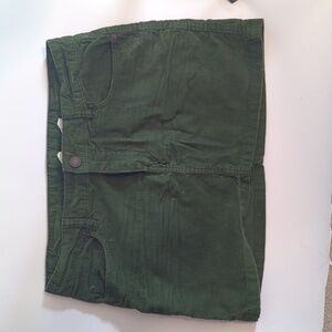 Vtg Olive Corduroy H&M mini skirt